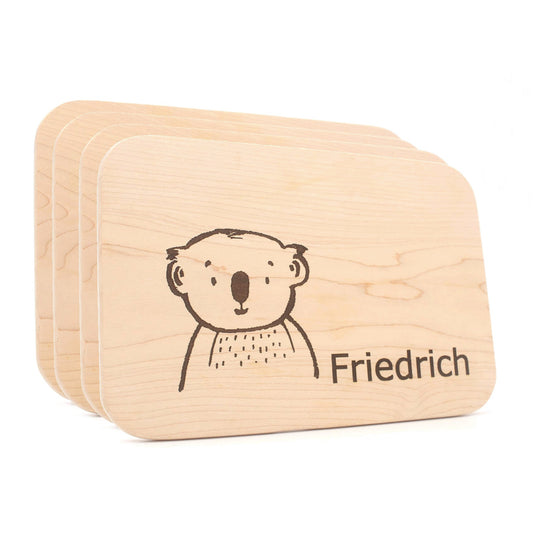 Frühstücksbrettchen Familienset personalisiert