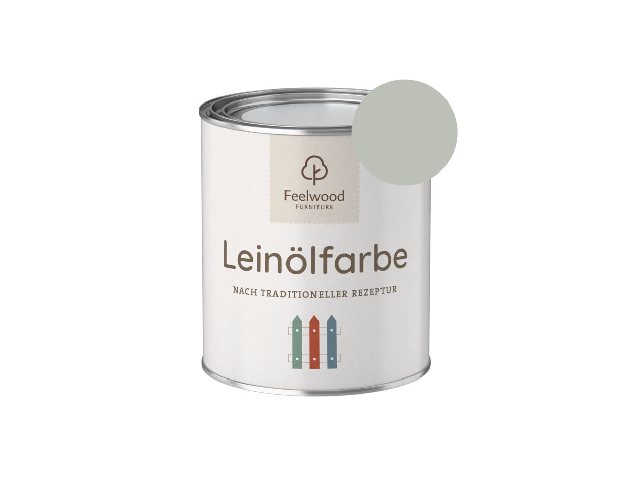 Leinölfarbe grau-grün