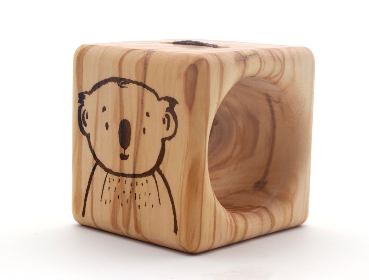 Klangwürfel Babyspielzeug, greifling personalisiert