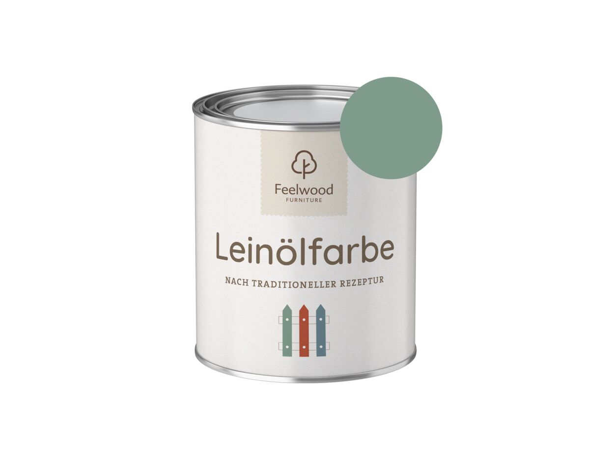 Leinölfarbe grün