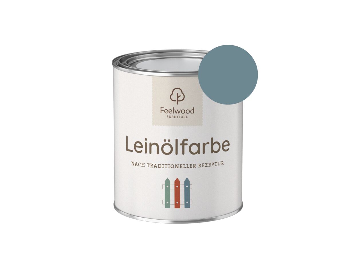 Leinölfarbe blau