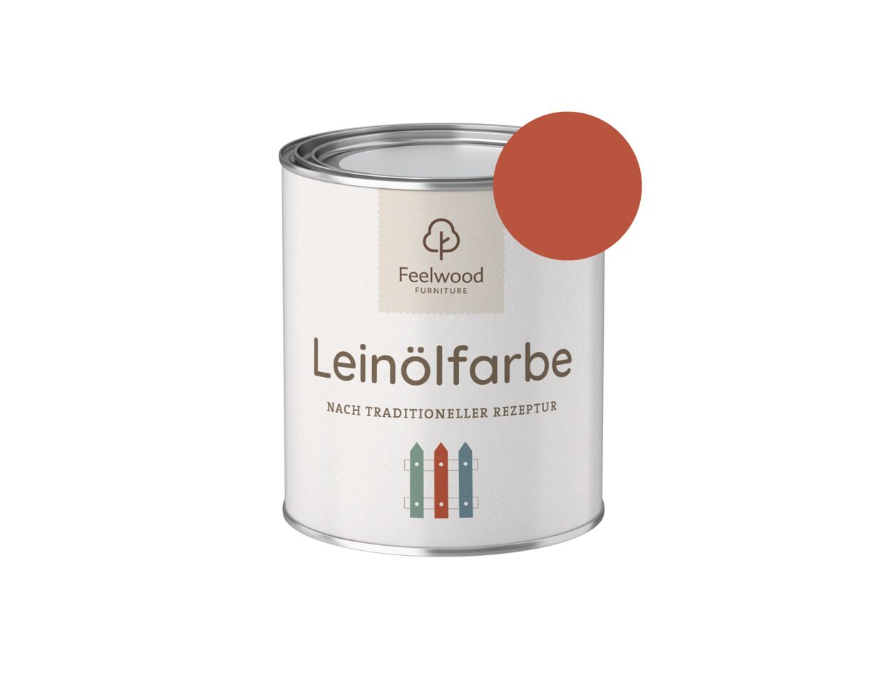 Leinölfarbe rot