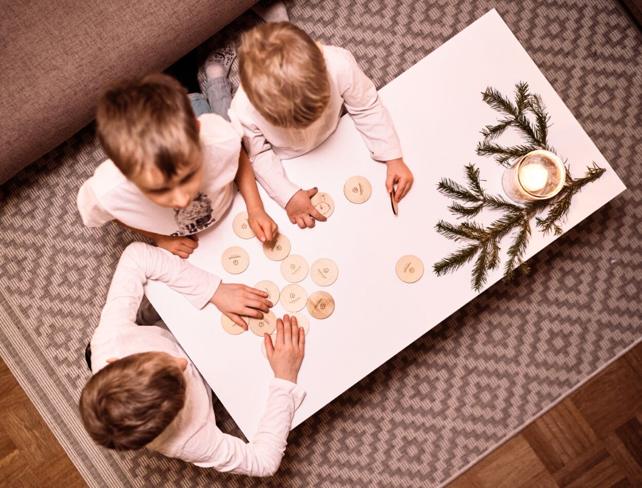 Kinderspiel Memory mit Tieren - Memospiel aus Naturholz