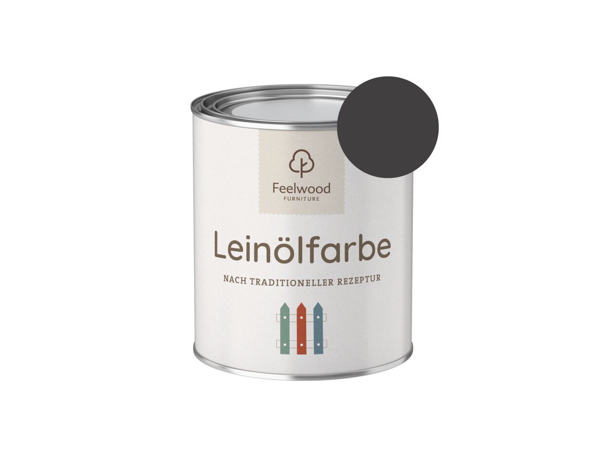 Leinölfarbe schwarz