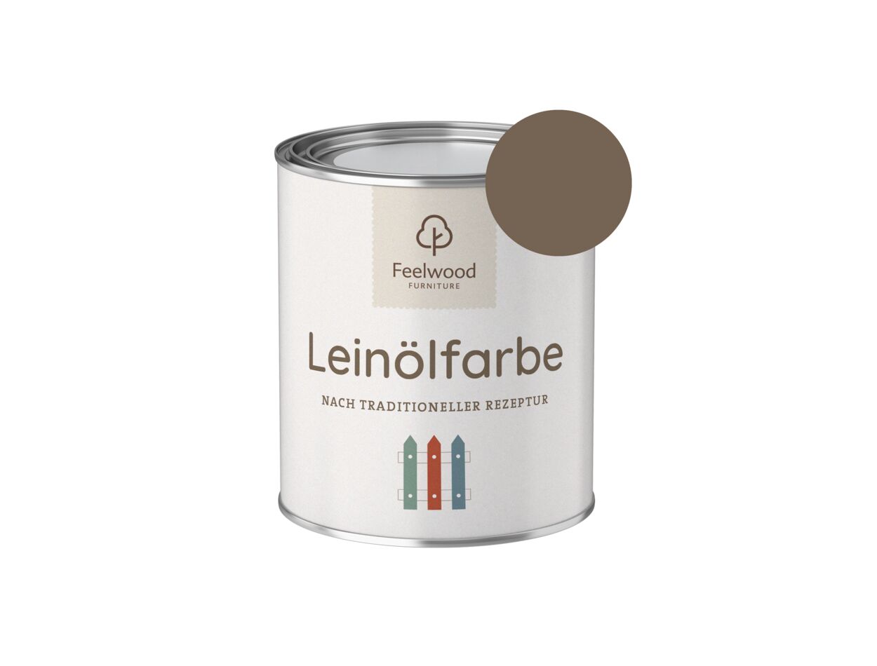 Leinölfarbe braun