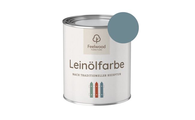 Leinölfarbe blau